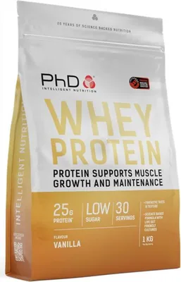 Produktbild von PhD Whey Protein (1000g) Vanilla - Eiweiße - Molkenprotein-Konzentrat
