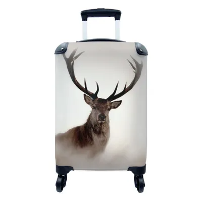 Obrázok produktu pre Kufrík Ručná batožina na kolieskach Malý cestovný kufor so 4 kolieskami Jeleň - parohy - Zvieratá - Veľkosť kabíny < 55x40x23 cm & 55x40x20 cm - Foto