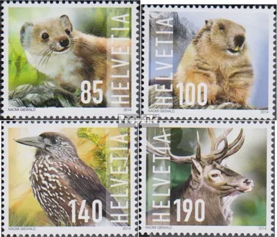 Produktbild von Briefmarken Schweiz 2014 Mi 2359-2362 (kompl.Ausg.) postfrisch Wildtiere