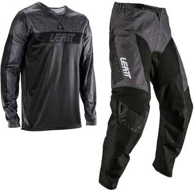 Zdjęcie produktu dla Zestaw koszulki i spodni motocrossowych Leatt Moto Ride Kit 3.5 V26 dla młodzieży, czarno-szary, rozmiar M