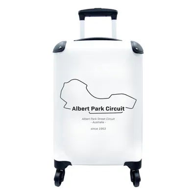 Produktbild von MuchoWow® Koffer Handgepäck Trolley Rollkoffer Kleine Reisekoffer mit 4 Rollen - Formel 1 - Australien - Rennstrecke - Cabin Size < 55x40x23 cm & 55x40x20 cm - Fotokoffer - Kabinenkoffer - Boardgepäck - Reise-Box - Reisekoffer - Reisegepäck - Koffer mit Bild - Trolley für Kinder