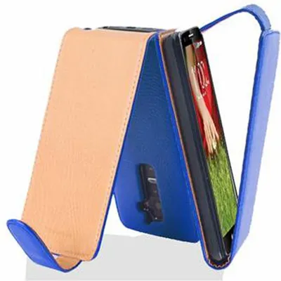 Produktbild von Cadorabo Schutzhülle für LG G2 Hülle in Blau Flip Etui Handyhülle Case Cover Kunstleder