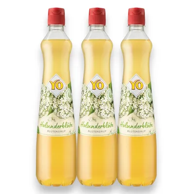 Produktbild von YO Holunderblüteblüte Sirup VEGAN 700ml (3er Pack)