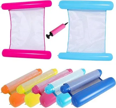 Produktbild von Famanu Wasserhängematte - 2 Stück - Aufblasbare Wasserhängematte - Multifunktional