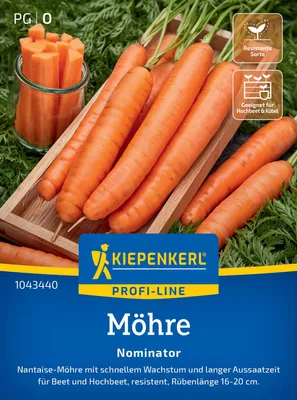 Produktbild von Kiepenkerl Möhrensamen Nominator F1 Daucus carota 6-7 lfd. Meter