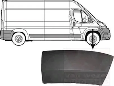 Produktbild von VAN WEZEL Radlauf Verbreiterung Kotflügel für FIAT Ducato Kastenwagen (250, 290) Ducato Bus (250, 290) Ducato Pritsche / Fahrgestell (250, 290)