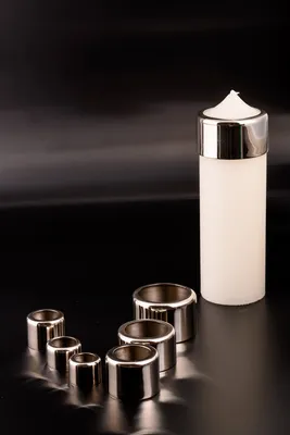 Produktbild von Kerzenring für Tropfschutz und Brennregeln Silber, für Kerzen Ø 3 cm Messing vernickelt, silber