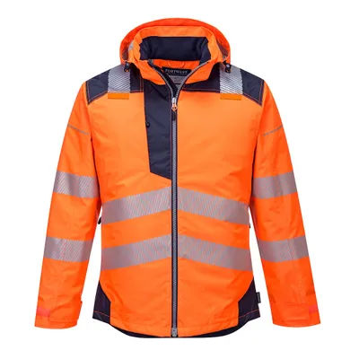 Produktbild von Portwest T400 PW3 Warnschutz-Regenjacke Orange/Navy Gr. L