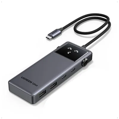 Image de Hub USB-C Ugreen CM888 6-en-1 PD 85W HDMI 5Gbps Gris
