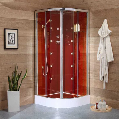 Immagine prodotto di Cabina box doccia con idromassaggio 90x90 semicircolare | Cosmo
