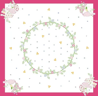Produktbild von Airlaid Tischdecke Janka, 80 x 80 cm, 20 Stück - Mank - Mitteldecke Frühling Floral
