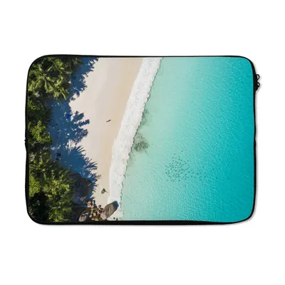 Produktbild von MuchoWow® Laptop Hülle 13 Zoll Meer - Strand - Bäume Laptoptasche - Laptophülle - Sleeve - Rundumschutz
