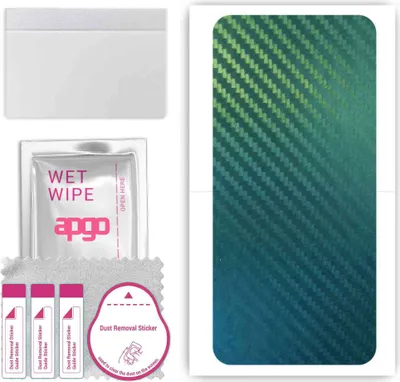 Produktbild von apgo Rückseite Schutzfolie, Skin, kompatibel mit Oppo Find X, Hinten Displayschutzfolie aus Vinylfolie, kratzfest, einfache Montage - Kohlenstoff-Chamäleon CAKA1