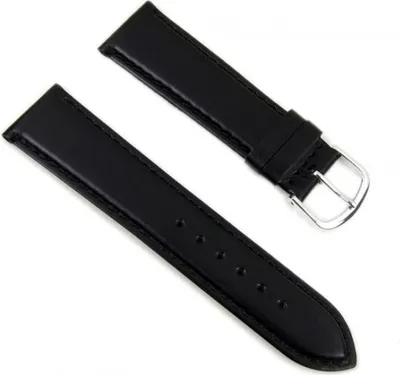 Produktbild von Eulit Ersatzband Uhrenarmband Leder Büffelkalb schwarz 22mm