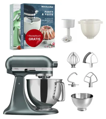 Produktbild von KitchenAid 4,8 L 5KSM175 Artisan Küchenmaschine Breadlover mit Getreidemühlenvorsatz + Brotbackschüssel Juniper