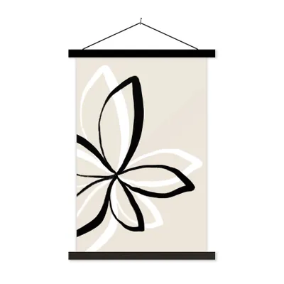 Produktbild von MuchoWow® Textilposter Blumen - Abstrakt - Minimalismus 120x180 cm mit schwarzem Rahmen - Fotos