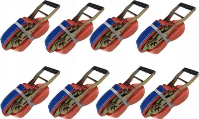 Image de 8 pcs. Sangles d'arrimage pour le transport Sangles d'arrimage 5T 8m