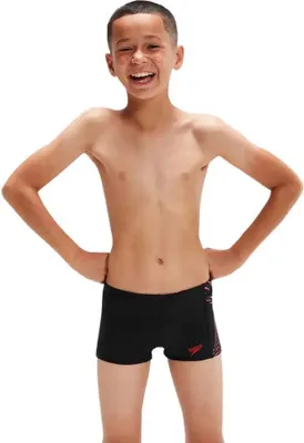 Produktbild von Speedo Plastisol Placement Badehose Boxer Schwarz 5-6 Years Jungen Schwarz 5-6 Years