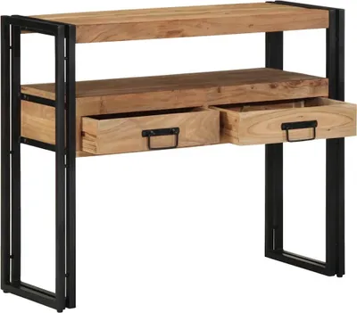 Produktbild von vidaXL Konsolentisch mit Regal Braun 90 x 33 x 75 cm Massivholz Akazie