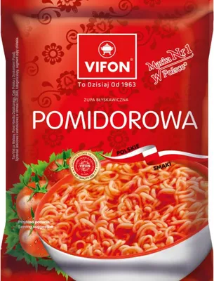 Produktbild von VIFON Pomidorowa Instant-Nudelsuppe mit Tomatengeschmack 65g
