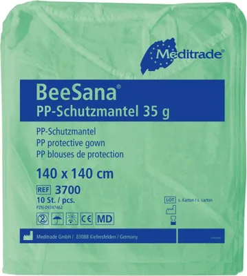 Produktbild von BeeSana PP-Schutzmantel | 35 g | 100 Schutzmäntel | grün