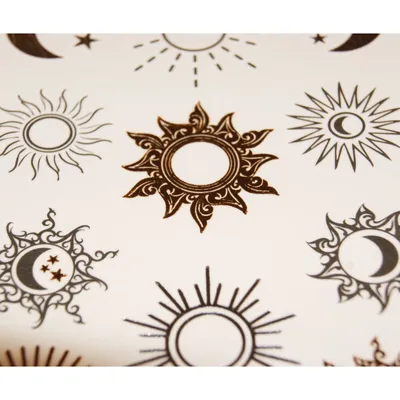 Immagine prodotto di Tatuaggi temporanei - Sole e luna - Finitura dorata