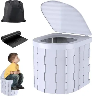 Productafbeelding van Draagbaar toilet - Reistoilet - Met deksel en tas