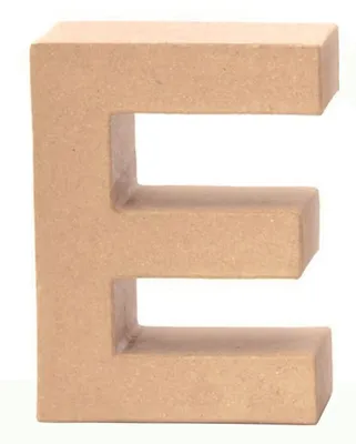 Zdjęcie produktu dla Tekturowa litera, ok. 17,5 x 5,5 cm Litera "E"