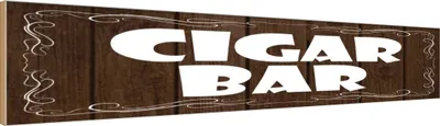 Produktbild von vianmo Holzschild 10x46 cm Cigar Bar Zigarrenbar