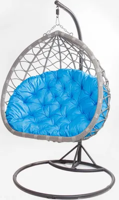 Image de Coussin de tête de chaise suspendue 110x100cm Bleu | Coussins pour meubles de jardin | Coussins pour balançoires suspendues | Coussins de sol pour enfants