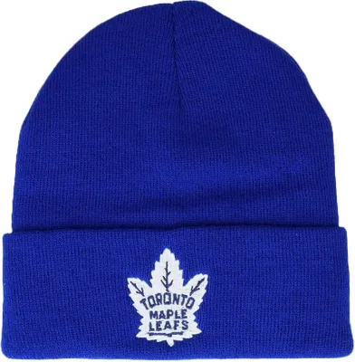 Produktbild von Herren-Wintermütze Toronto Maple Leafs NHL, Strickmütze mit Umschlag, Königsblau