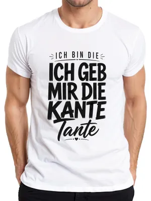 Productafbeelding van "Ik ben wie ik ben, geef me de ruimte," Tante Statement T-shirt, wit, maat XL