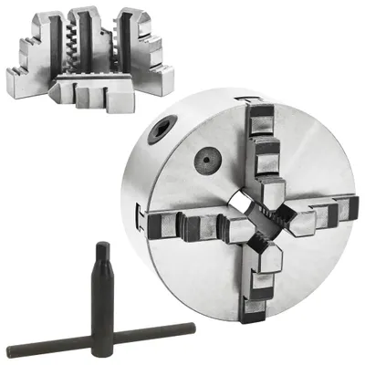 Produktbild von vidaXL 4-Backen-Drehfutter Selbstzentrierend 160 mm Stahl