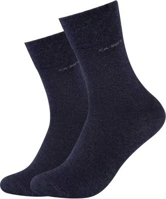 Produktbild von 2er Pack camano ca-Soft Socken Uni 5996 - navy melange 39-42