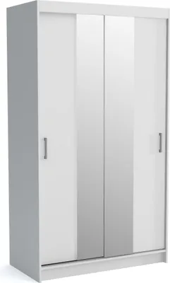 Produktbild von Masseno Schiebetürenschrank NICOLA 120/215/60 cm 2-türig Schlafzimmer Schrank Kleiderschrank Weiß
