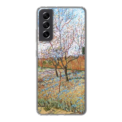 Produktbild von MuchoWow® Handyhülle Schutzhülle Hülle für Samsung Galaxy S21 FE Blühender Pfirsichbaum - Vincent van Gogh Silikon Softcase Handy Hülle - Mobiltelefonhülle