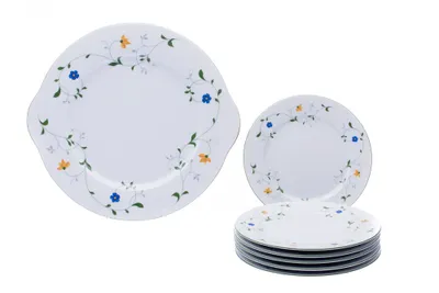 Image de Thun 1794 Service à tarte, porcelaine, fleurs de prairie, Jana, Thun, 7 d.