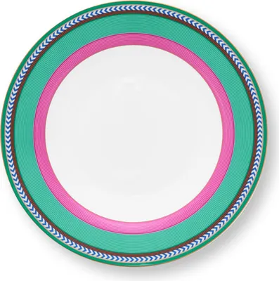 Produktbild von PIP STUDIO Chique Stripes Suppenteller pink-green 23,5cm