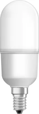 A white LED light bulb with a silver screw base is shown against a white background.