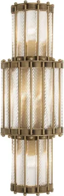 Produktbild von Casa Padrino Luxus Wandleuchte Antik Messingfarben 22,5 x 15 x H. 65 cm - Wohnzimmerlampe