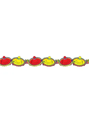 Image de Guirlande Sombrero Partydeko jaune-rouge 3m - taille unique