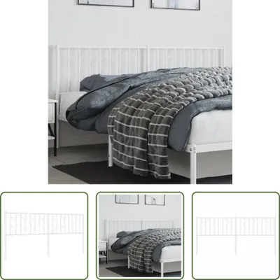 Produktbild von The Living Store Kopfteil Metall Weiß 180 cm
