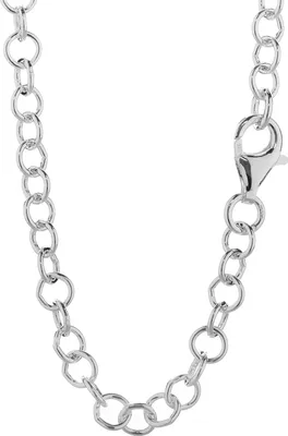 Produktbild von Halskette 80cm Ankerkette rund aus 925 Silber Collier 4,6mm breite Silberkette
