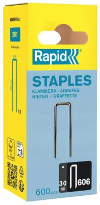 Produktbild von Rapid 40109532, Klammerpack, 3 cm, 600 Heftklammern, PBS121, 49 mm, 31 mm