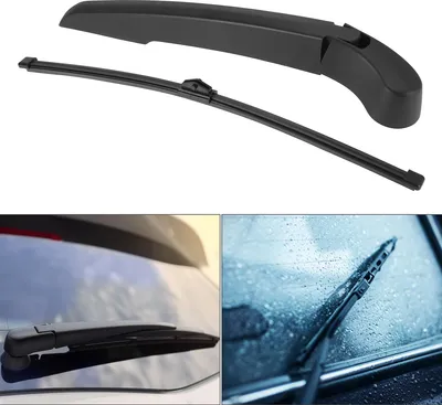Image de Arrière Pare-brise Essuie-glace Balai Bras Assemblage pour BMW X1 - 2 Pcs Rouge Noir