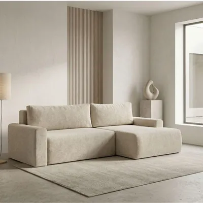 Produktbild von Ecksofa MILO LARGE mit Schlaffunktion und Bettkasten, rechte Ecke - VIBE 08