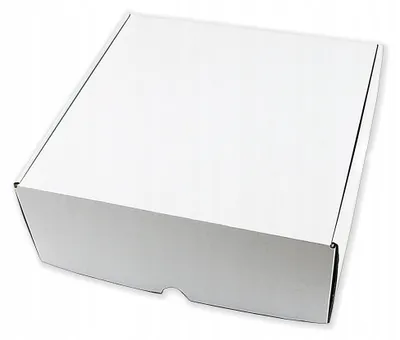 Produktbild von 20 x 20 x 5 cm Formschachtel in Weiß – Set mit 100 Stück