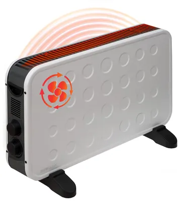Image de Chauffage électrique portable, 2000 W, avec ventilateur, blanc