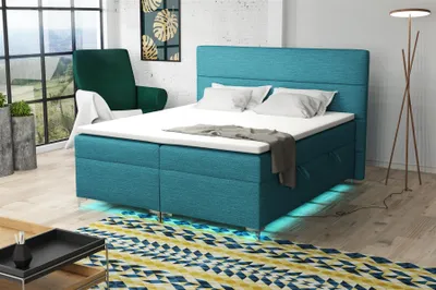 Produktbild von Boxspringbett Schlafzimmerbett CANELA 180x200cm inkl.Bettkasten/ LED