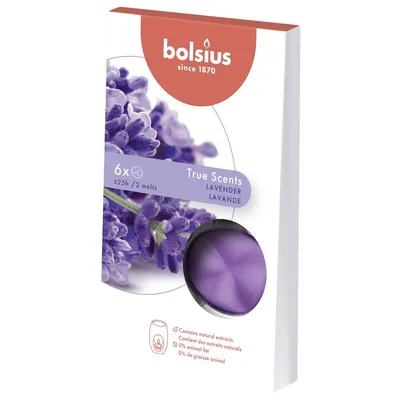 Produktbild von Bolsius Aromatic Wax Melts Lavendel, 6er Pack